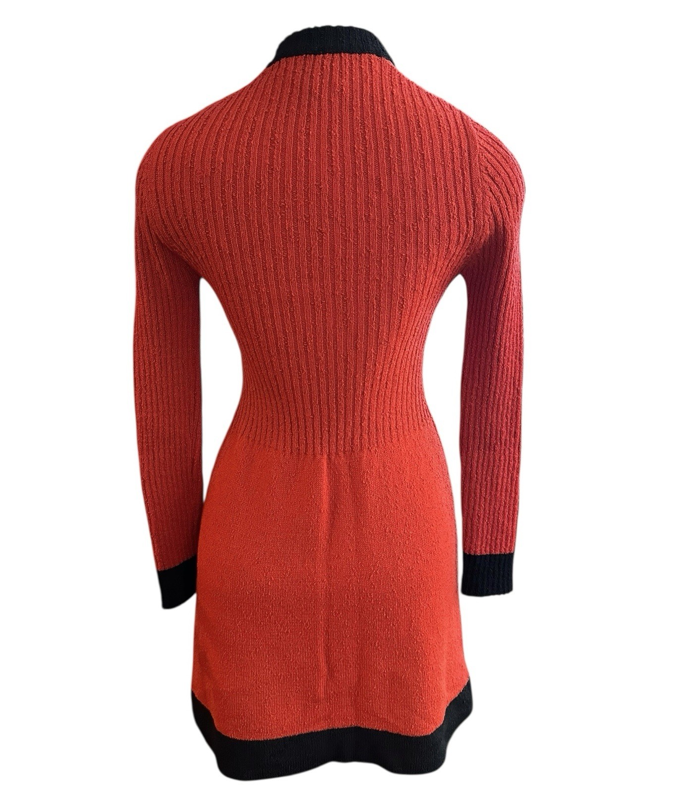 MOD FAB! Vintage 1960s Roncelli Wool Boucle Sweater Dress S/M