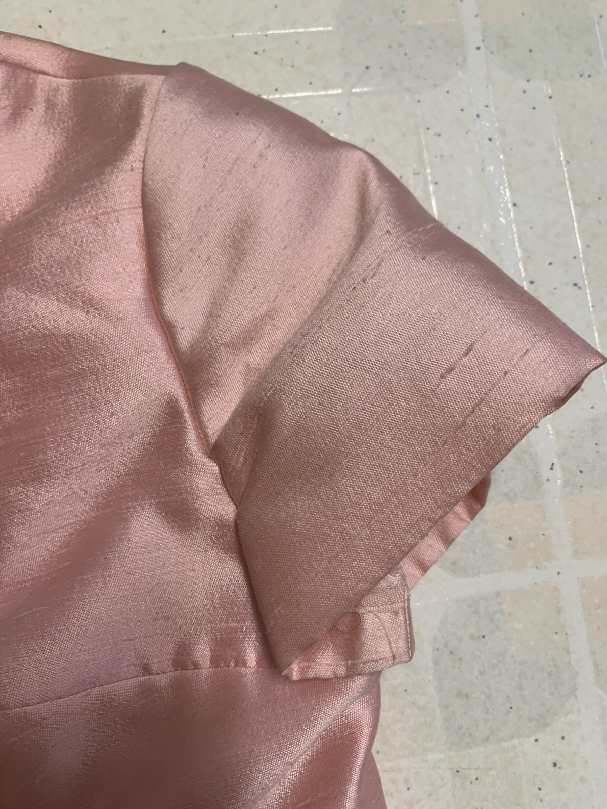 Vintage 60s The Halle Bros Co Cleveland Pink Beaded Dress Special Occasion Retro