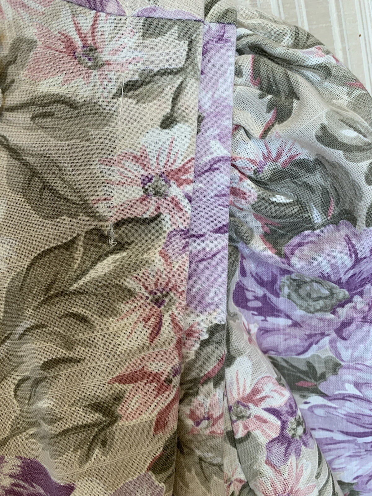 Vintage Stuart Alan Floral Lace Collared Dress USA Cottagecore 90s 80s A2