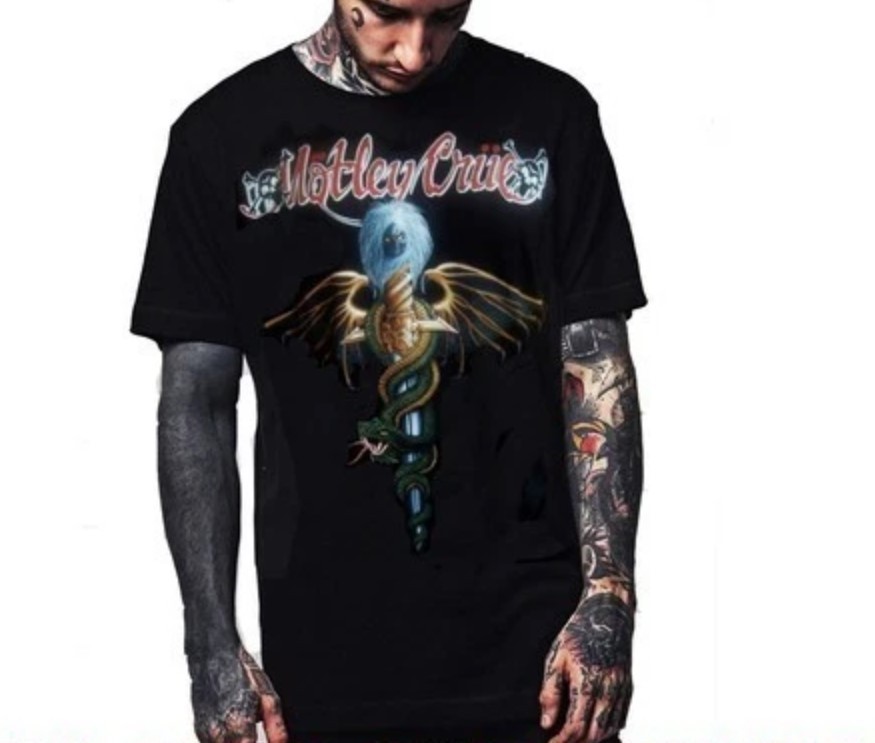 MOTLEY CRUE SNAKE THE CLASSIC ROCK PUNK ROCK T SHIRTS