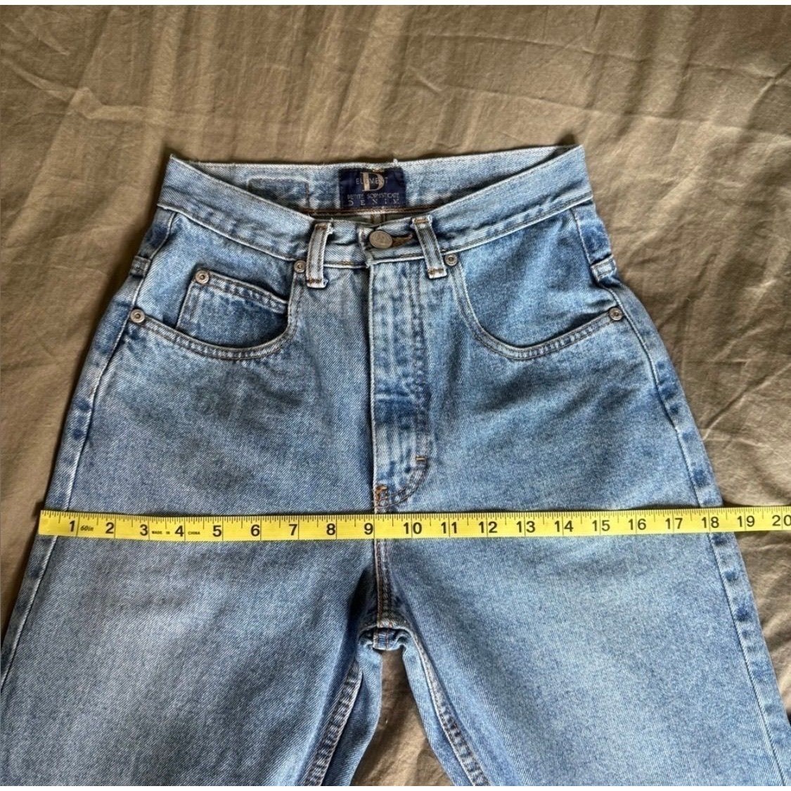 Vtg Element Petite Sophisticate Straight Leg Jeans 0S Blue Denim High Waist Mom