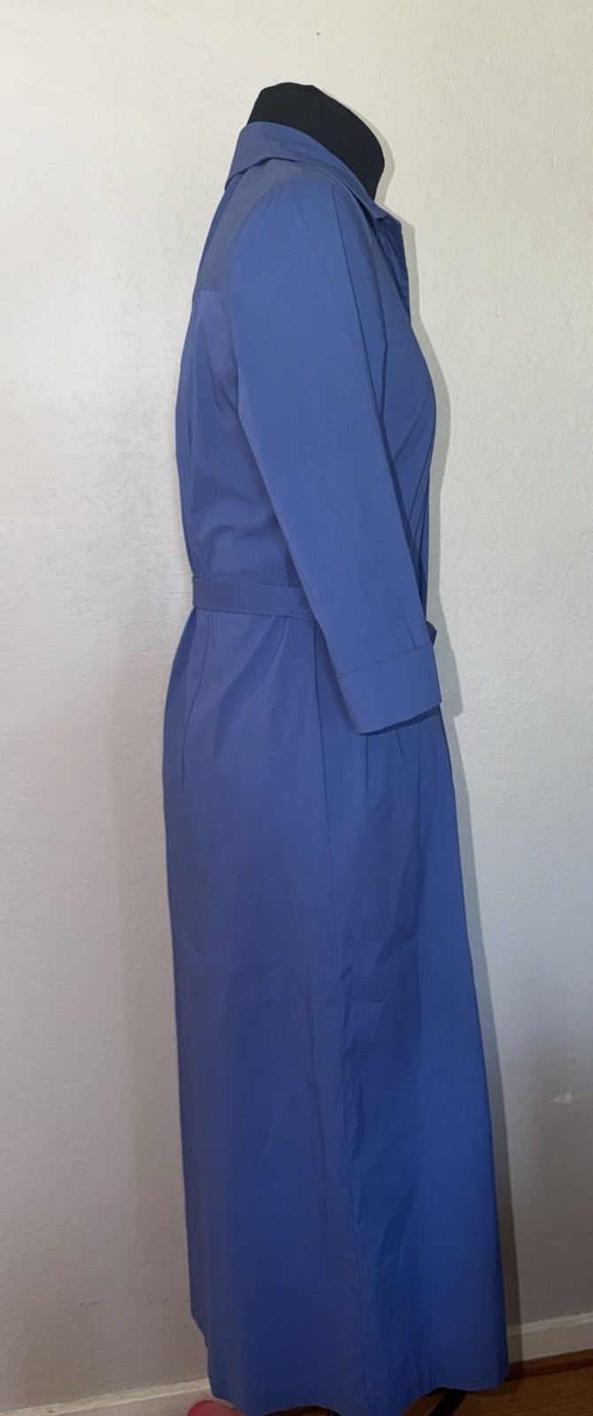 Talbots Peri Blue Iridescent Rockabilly Pencil Dress Pockets Bow 6 Petite