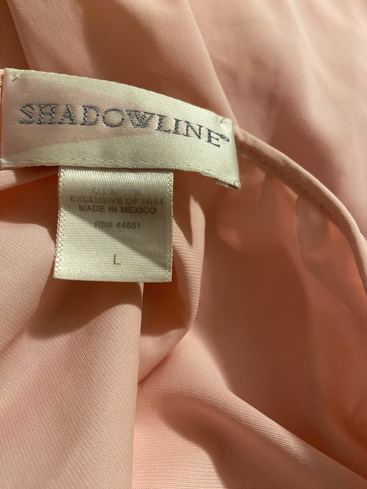 Vintage Rose Shadowline X Silky Soft Nylon Nightgown Negligee Gown Inset Lace L