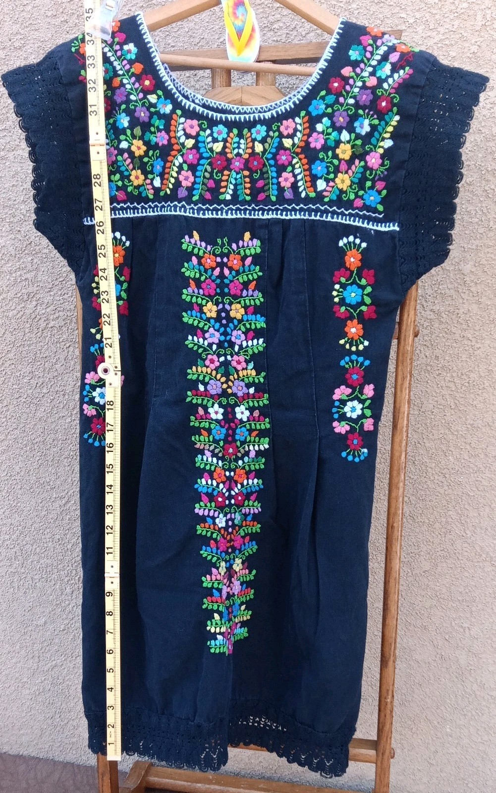 2005 Mexican 100% Cotton Embroiderd Dress Women&rsquo;s Med/Large 🇲🇽 🌻🌼🌺🌸