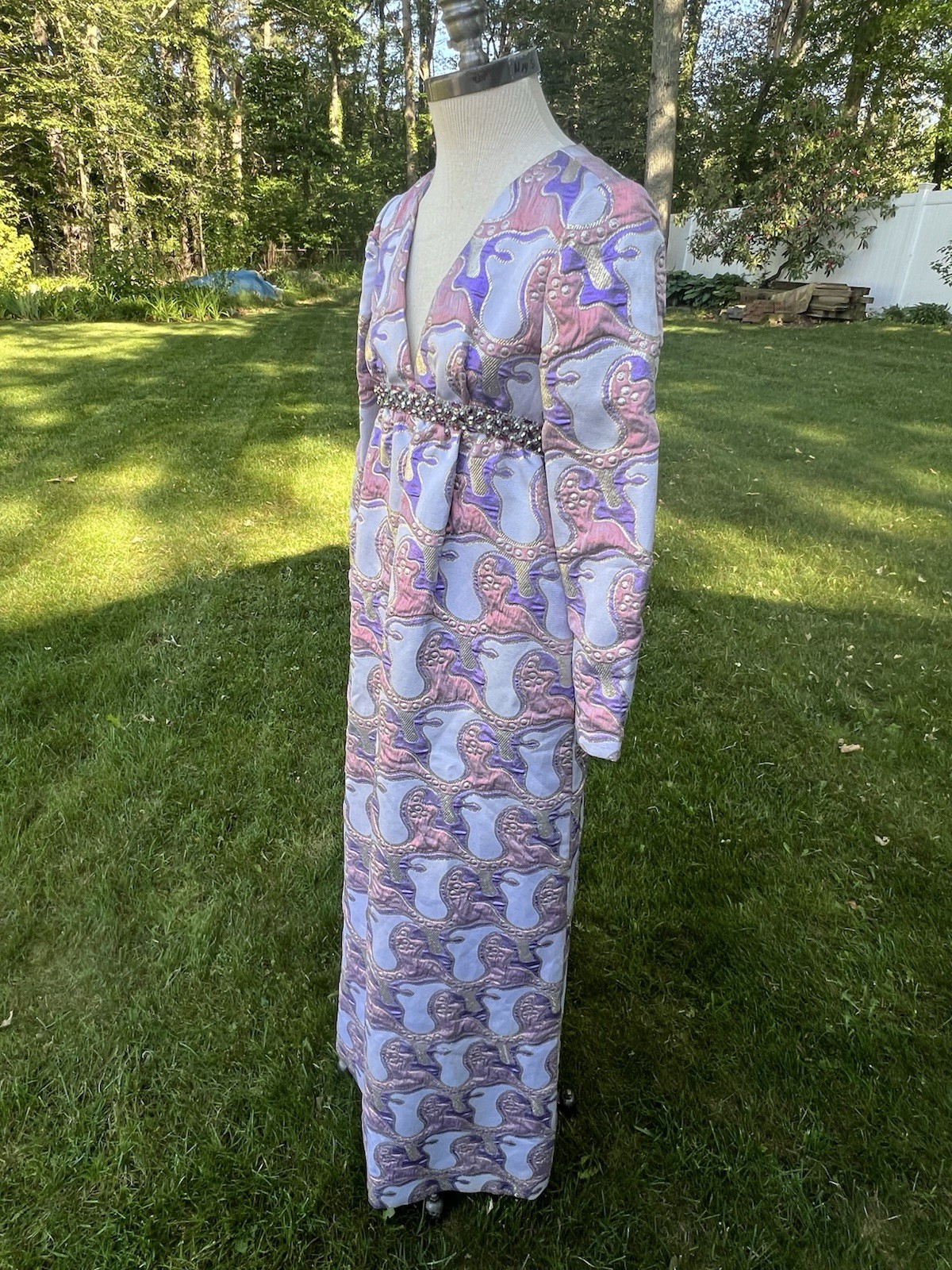 Vintage 1960&rsquo;s Chester Weinberg Lurex Gown as Seen In Vogue 1969