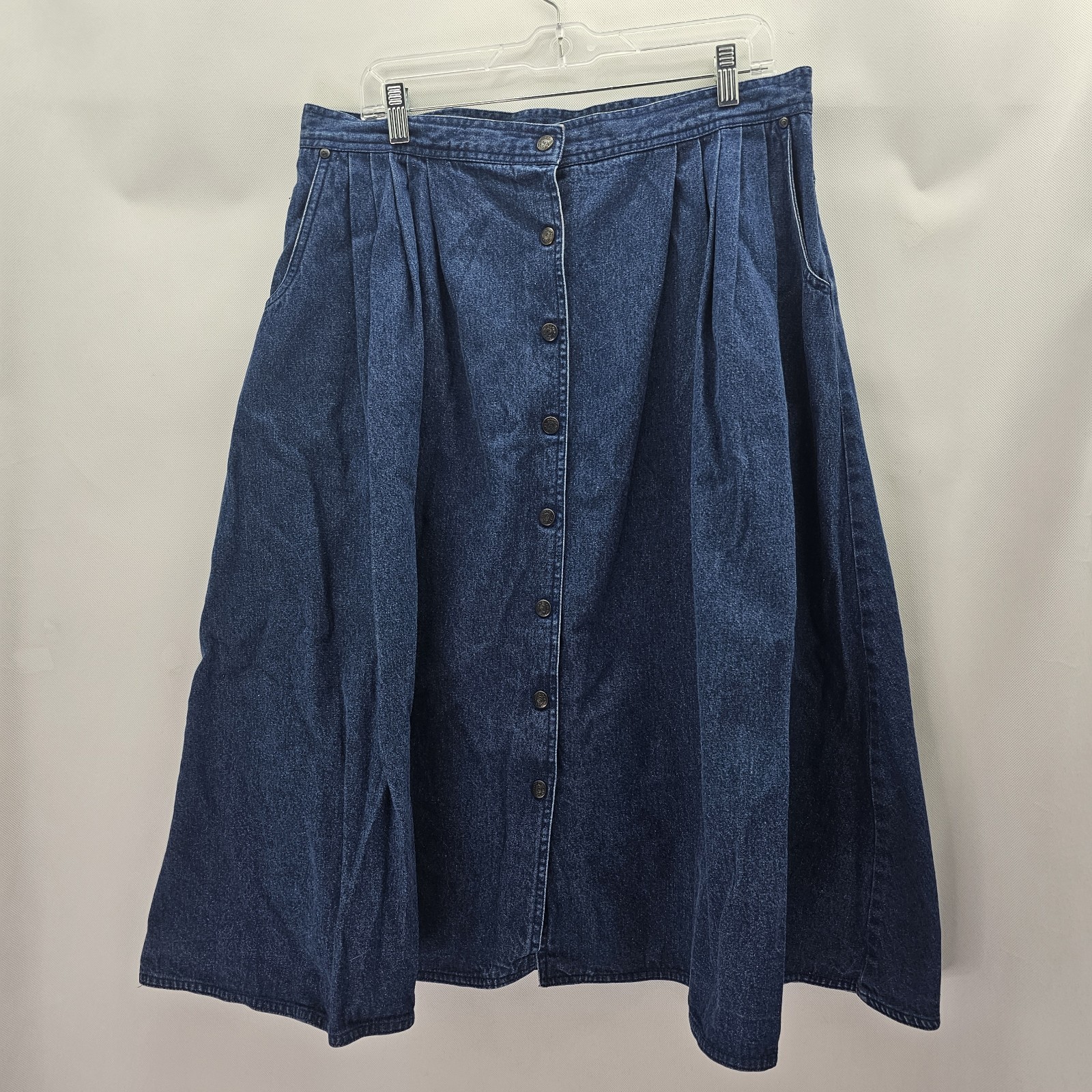 Vintage Sasson Women Waist Size 35 Inches Blue Denim Skirt