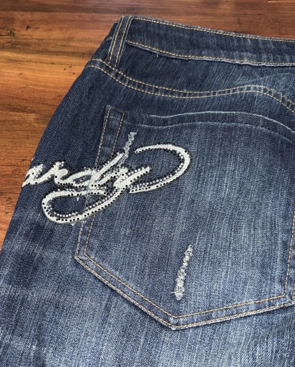 Vintage Ed Hardy Love Kills Slowly Distressed Jeans Size 22 See Description