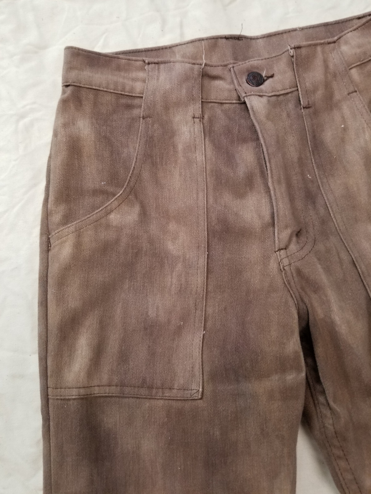 Vintage Levis White Tag Big E Cargo Bush Pants Brushed Cotton Jeans 28×29.5