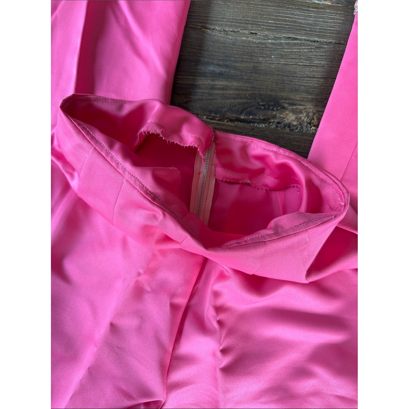 60&rsquo;s Mod hostess Pink Sleeveless Top & kick flare Leg Pants Set