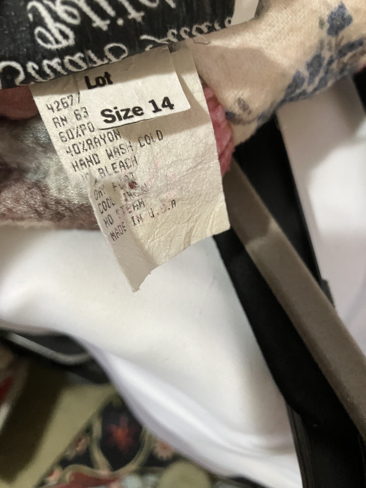 Vintage STUART ALAN Petites Floral Modesty Cottagecore Belted Midi Dress sz 14P