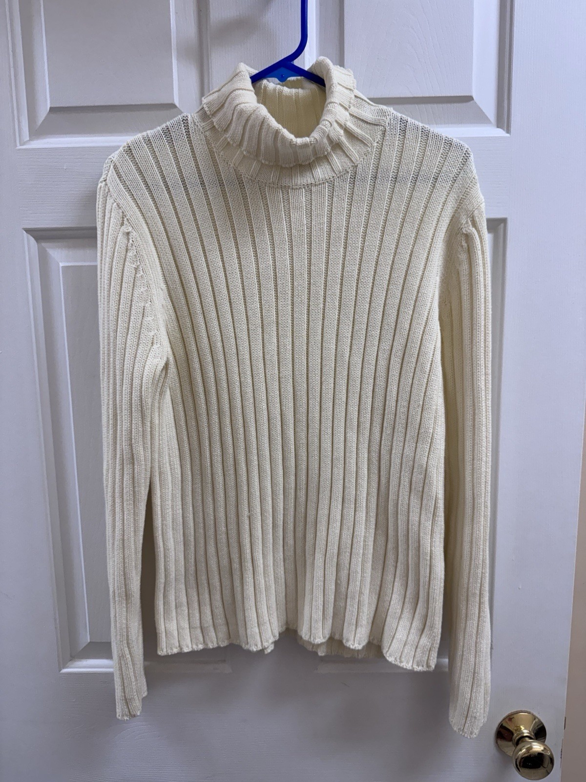 Vintage 90s Cherokee Women’s Cotton Turtleneck Sweater Size XL 18in Pit To Pit