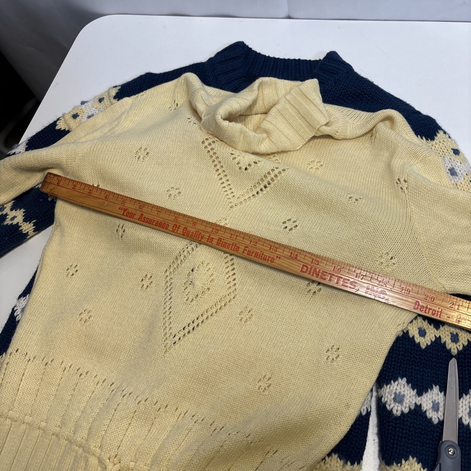 Vintage Courreges Zip Lined Cardigan/Jacket, Roll Neck Swtr, Skirt, Gloves & Hat