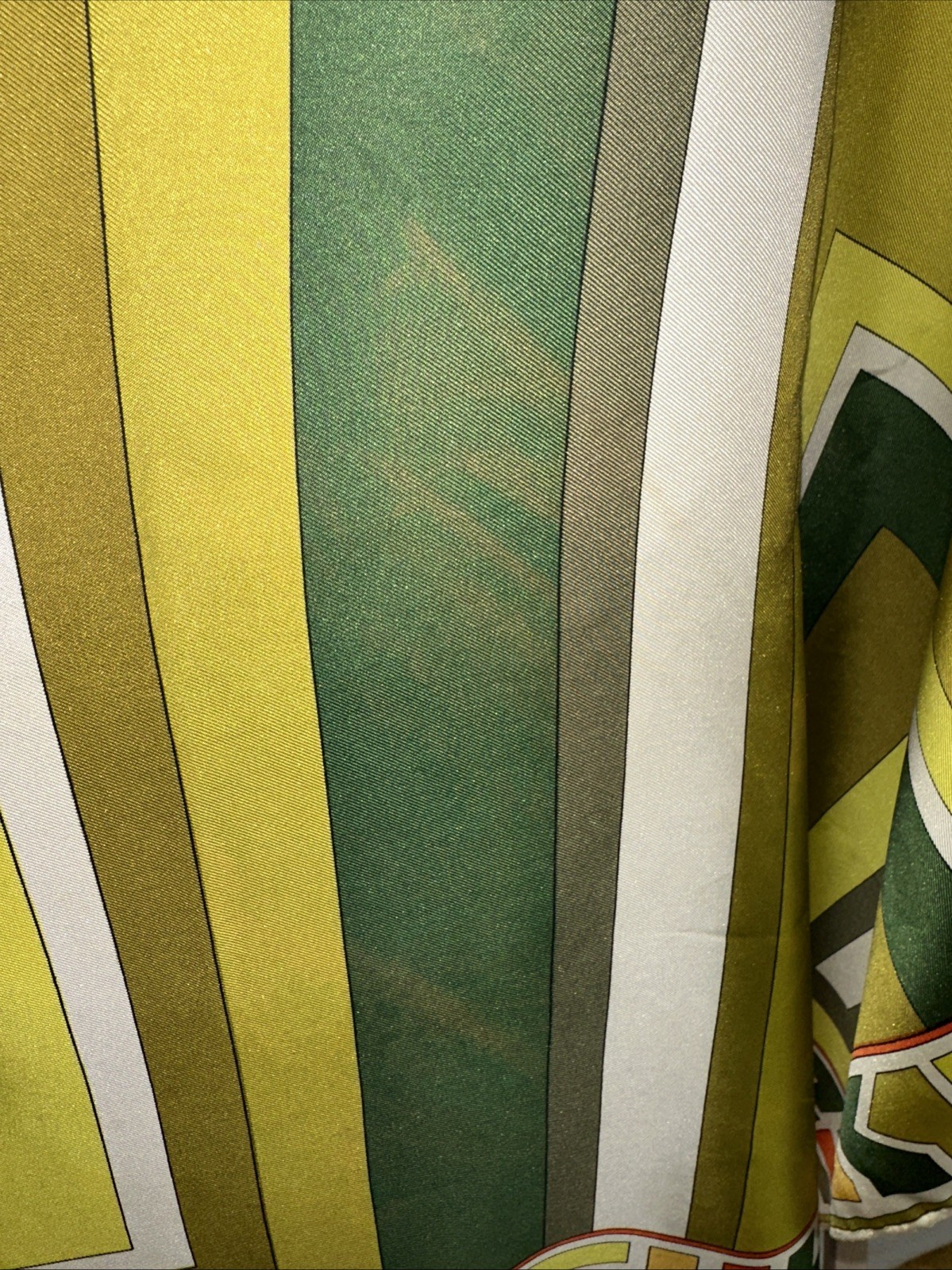 Vintage Emilio Pucci Geometric Silk Scarf Made In Italy 35 In. Square