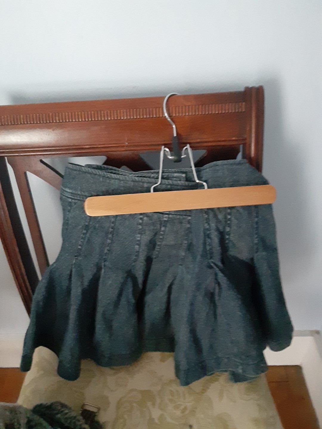 Vintage l.e.i. Denim Wrap Around Pleated Mini Size 11