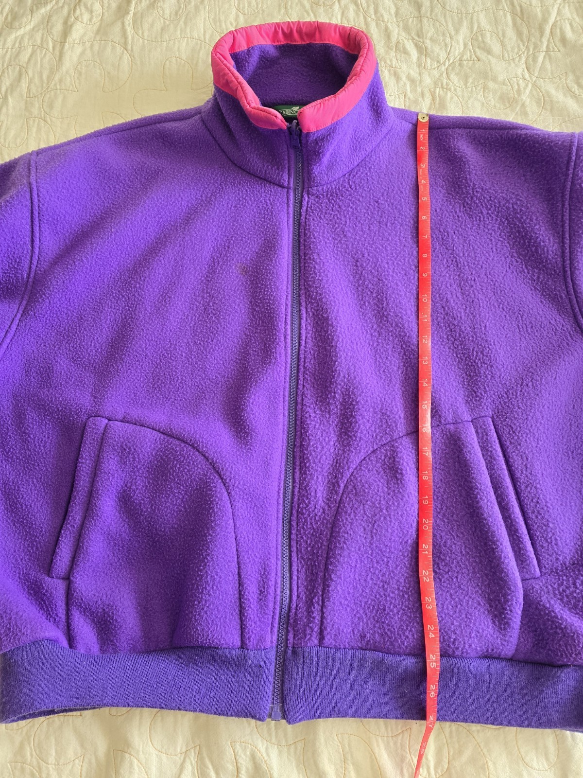 Vintage 1980s 1990s Purple Plus Size Fleece Jacket. 2XL Womens.