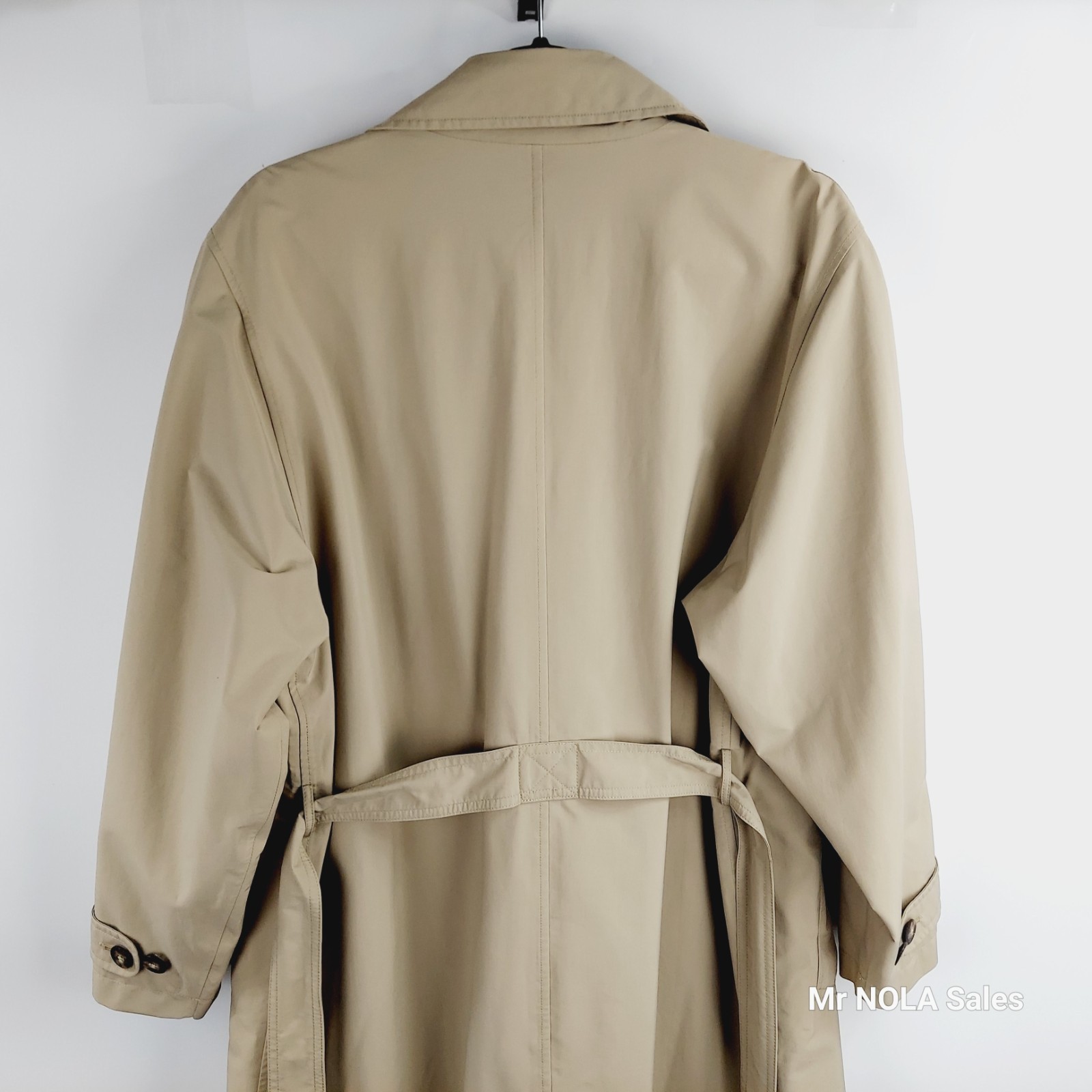 LL Bean Women&rsquo;s Medium Regular Gortex Beige Trench Coat Duster Hidden Buttons