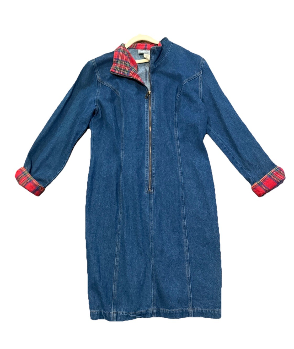 Y2K Vintage Carol Anderson California Red Plaid And Denim Zipper Teachercore 10