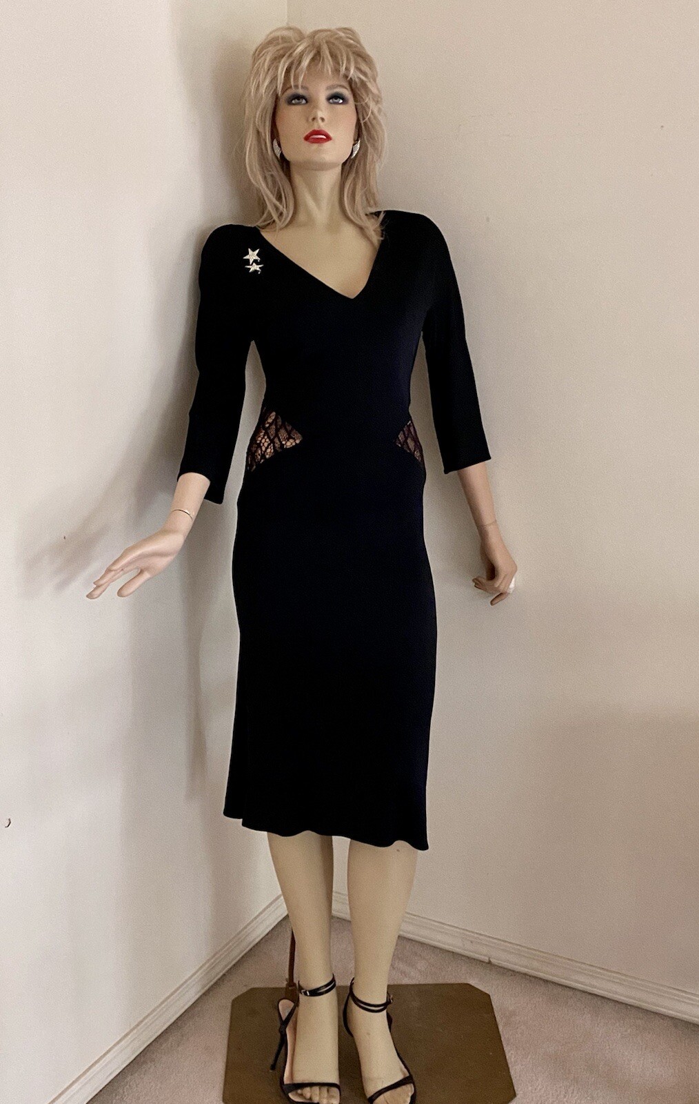 Gianni Versace Classic Evening Dress Midi Made In Italy Size 42EU/US 8 Elegant