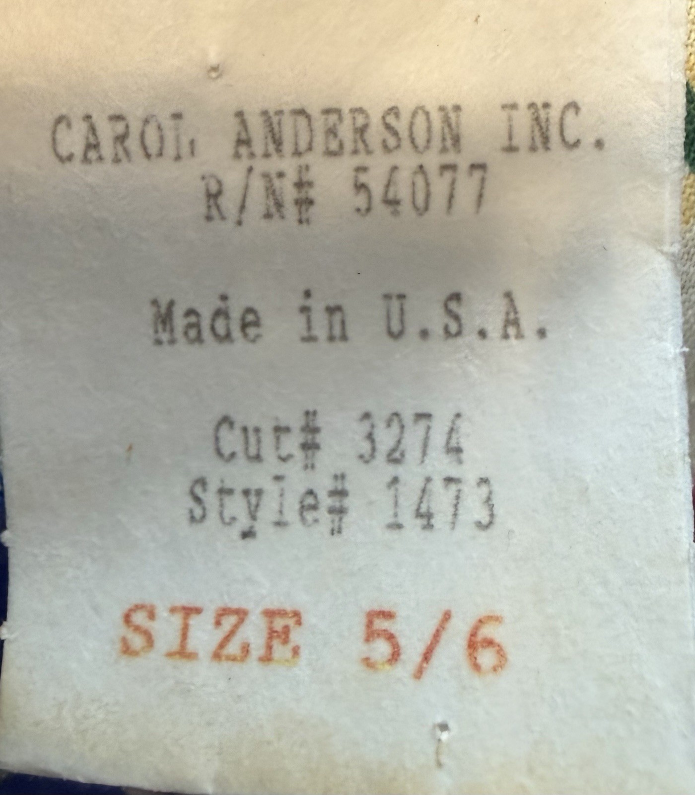 Vintage CAROL ANDERSON Dress 5/6 Cottage Floral Off-Shoulder Midi Babydoll