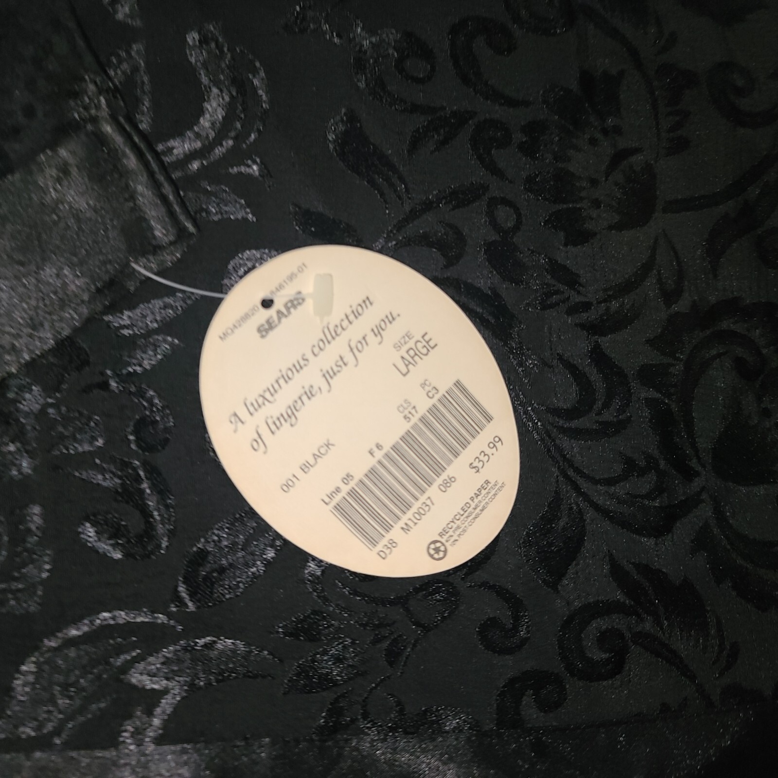 Vtg NWT Inner Most size L Top Long sleeve Sleep Satin Shirt Jacket