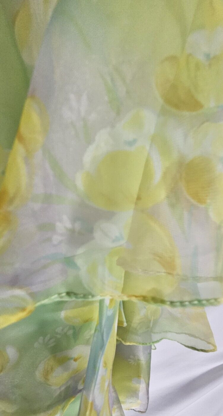 VTG Lorrie Deb Ruffle Multicolor Floral Sleeveless Dress Women&rsquo;s Sz XS/S