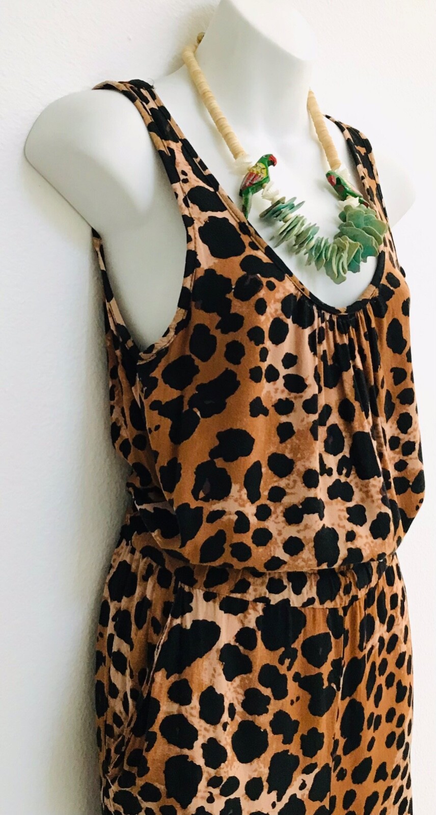 Vintage 90’s Slouchy LEOPARD JUMPSUIT S / M As-Is