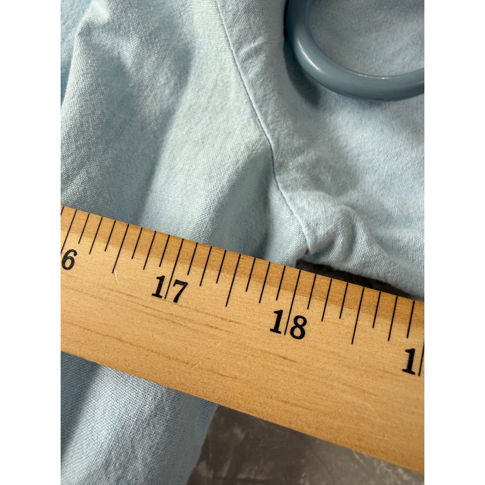 Vintage Melissa Light Blue Cotton Western Dress Metal Collar Tips USA Size 8
