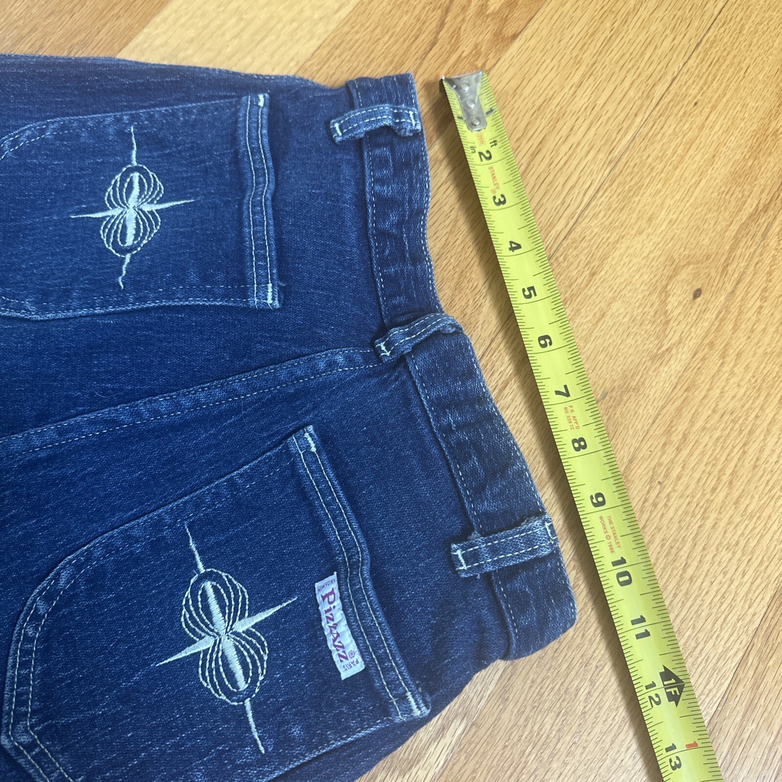 Vintage 1980&rsquo;s Pizzazz Jeans Womens SM High Waist Embroidered Stretch Paris NY