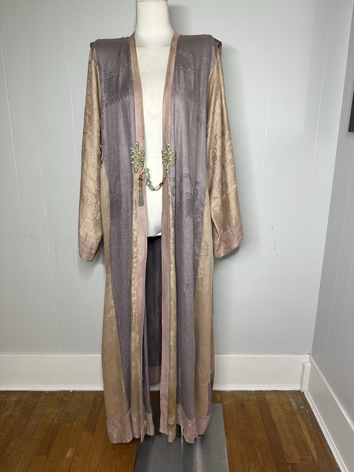 Vintage Antique Material 80s Made Romantic Art To Wear Duster