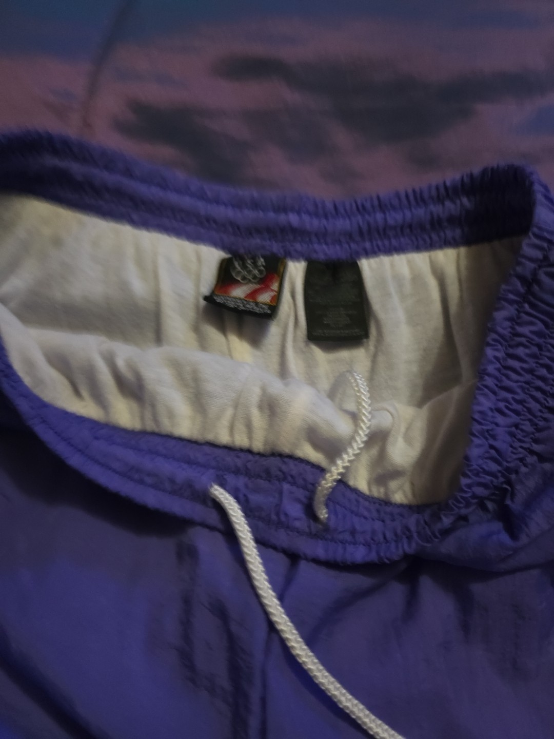 vintage purple nylon windbreaker jacket. And Pants Size Large