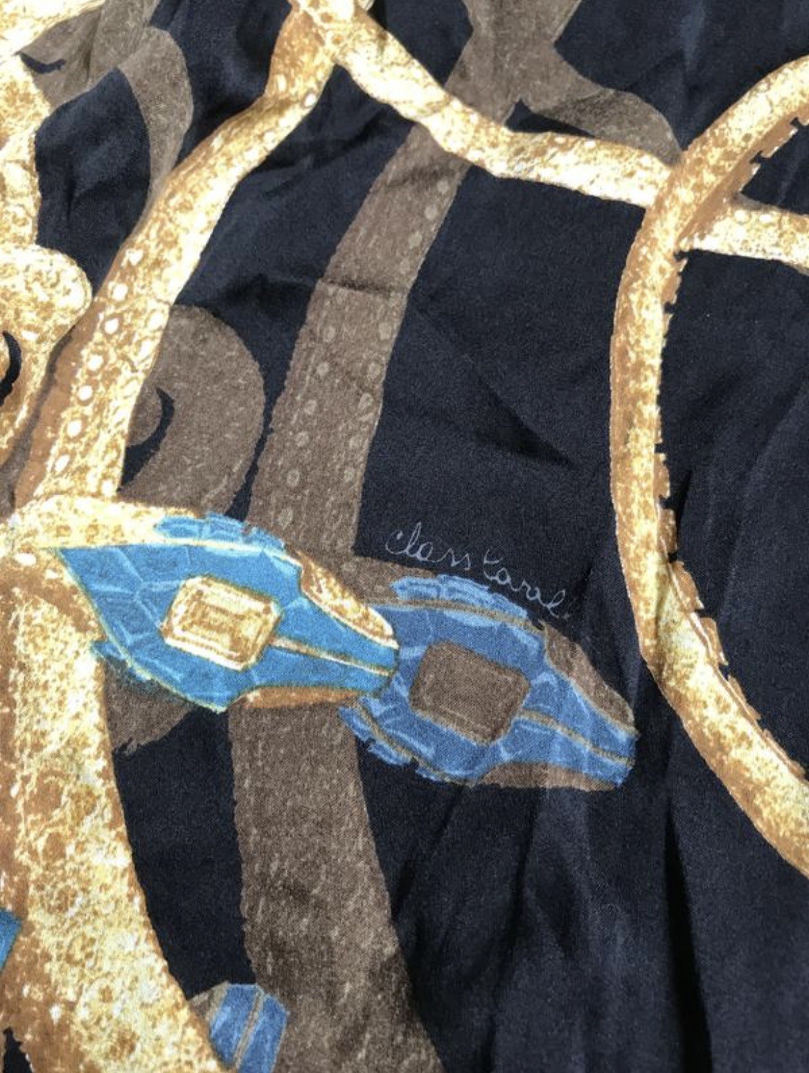 Vintage Roberto Cavalli Class silk Snake Chain Print Blouse Shirt Size S IT 40