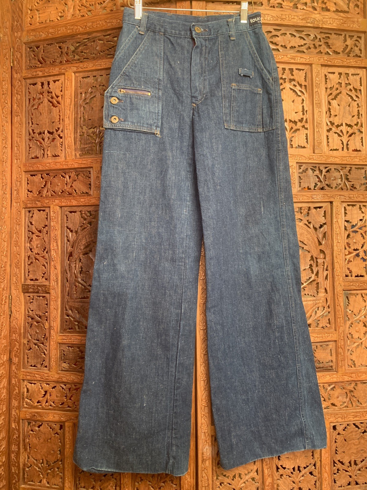 VtG 70’s Tour de Force Denim Bell Bottom Bell Bottom Jeans Sz 12 W 27 Hippie