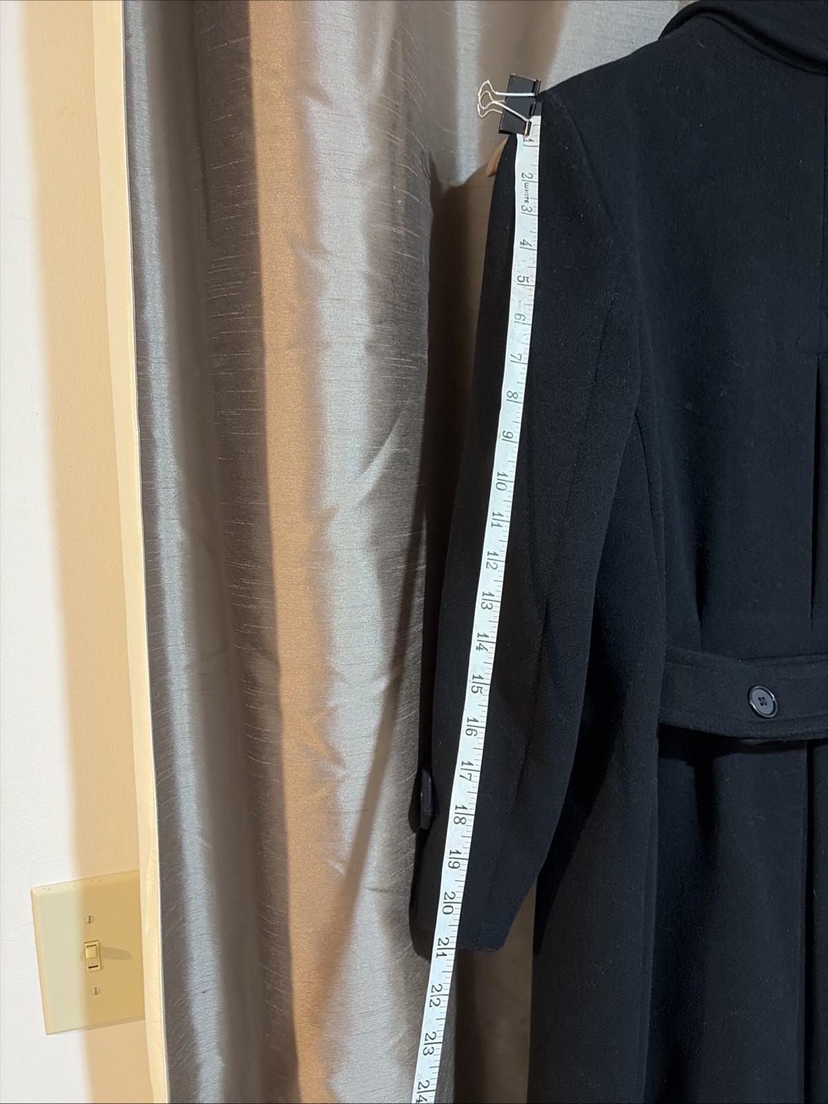 VTG Evan Picone Long 100% Wool Double Breasted Coat Women&rsquo;s Medium Black (8?)