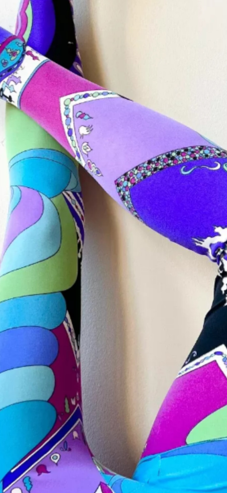 EMILIO PUCCI 1960’s * Psychedelic * Kaleidoscope * Print Stocking Leggings