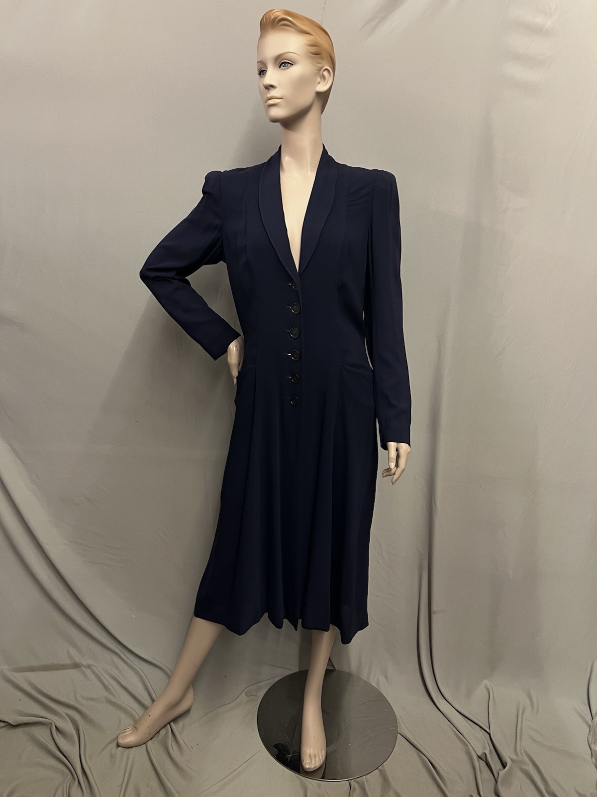 1940’s WWII Eisenberg & Sons Women’s Navy Rayon Coat