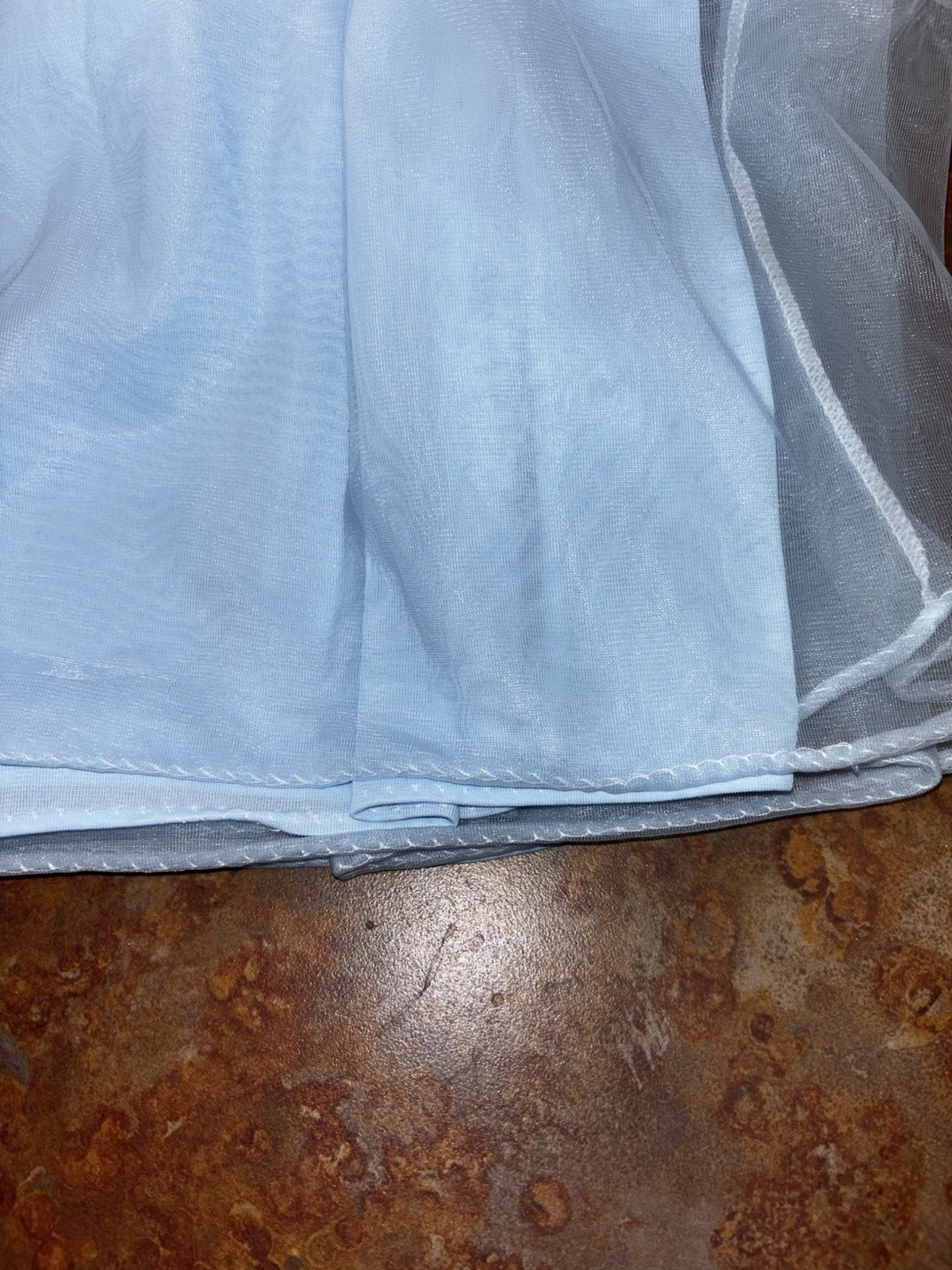 Vintage Powder Blue Size Medium Nightgown Lingerie Sleepwear 100% Nylon