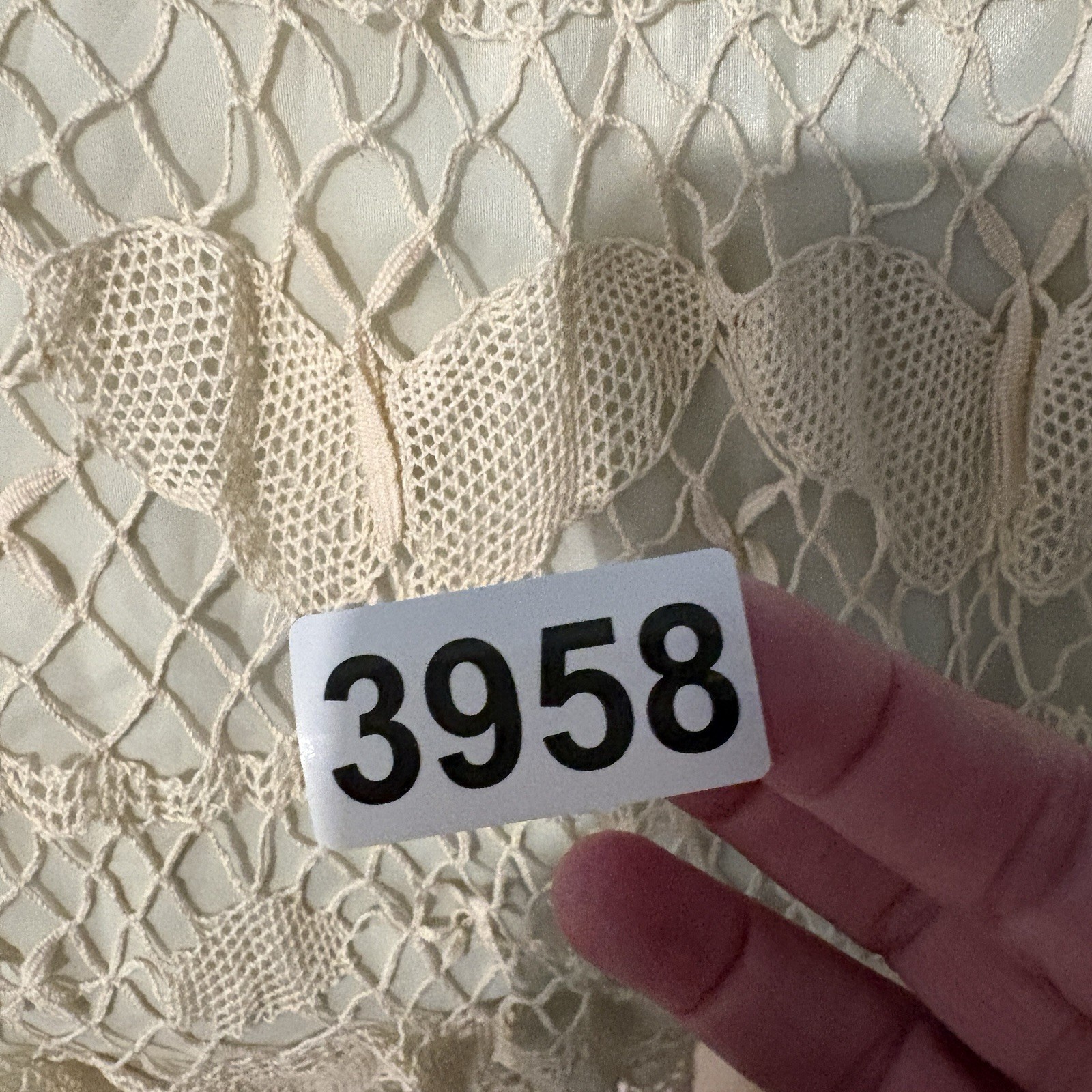 Vintage Handmade Crochet Midi Skirt Cream Size Small Boho Coquette Butterflies