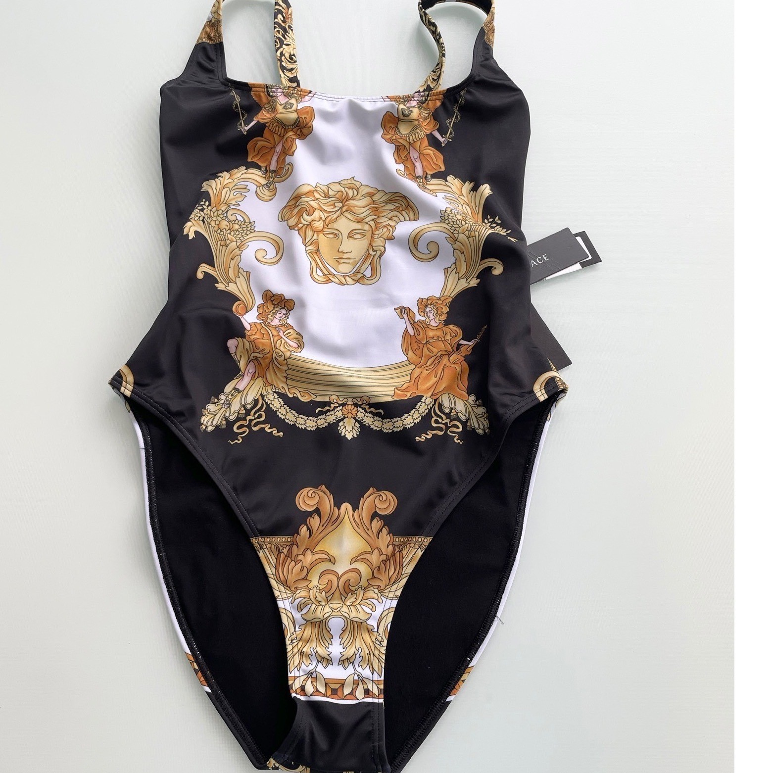 Versace Renaissance Women&rsquo;s Black/Gold Swim suit 1010050, XS