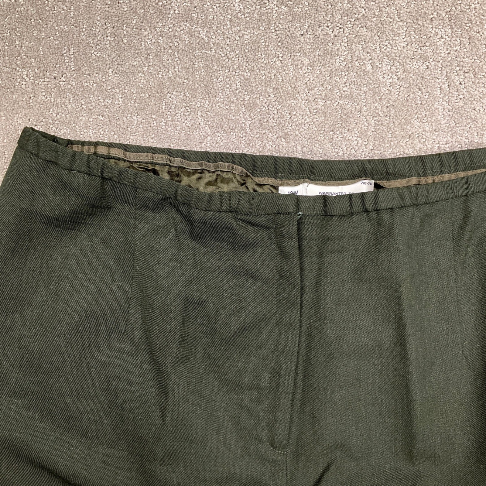 Pendleton Pantsuit Womens 18W Green Corporate Minimalist Preppy Wool USA VTG