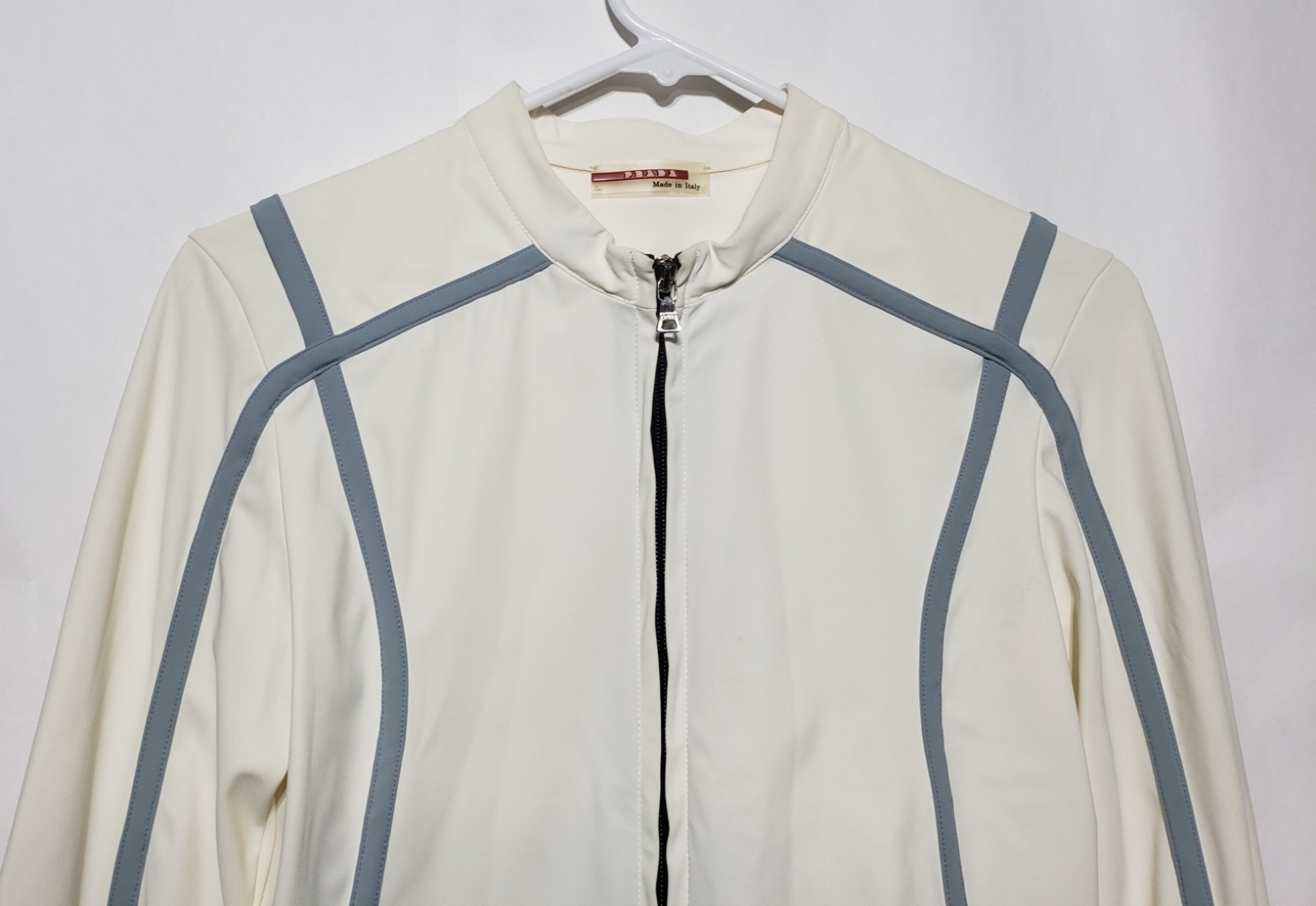 Vintage PRADA Zip Up Jacket Fashion Pre 2001 Biker Size Small