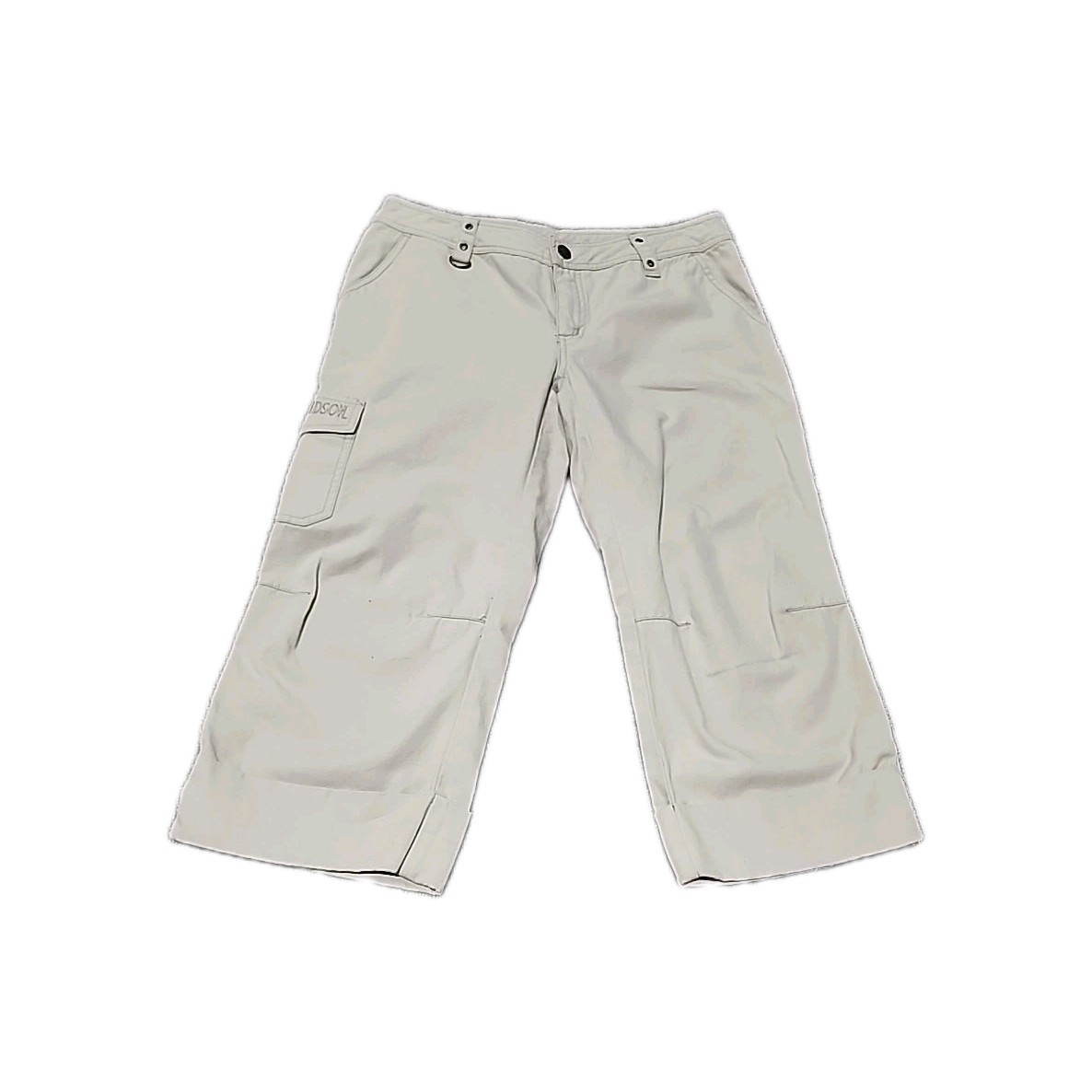 Y2K Harley Davidson Cargo Capris Womens 8 Khaki Tan Cuffed Street Style