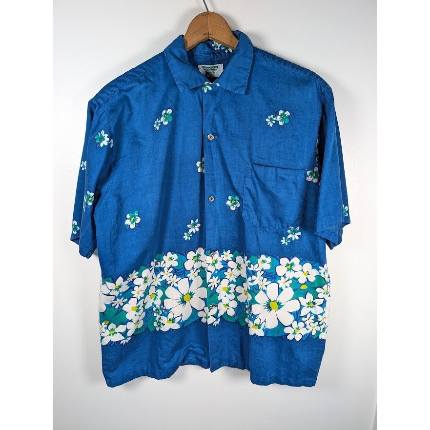 Vtg 70s Waikiki Wear Mildred&rsquo;s of Hawaii Shirt Men Size XL Floral Hawaiian Aloha