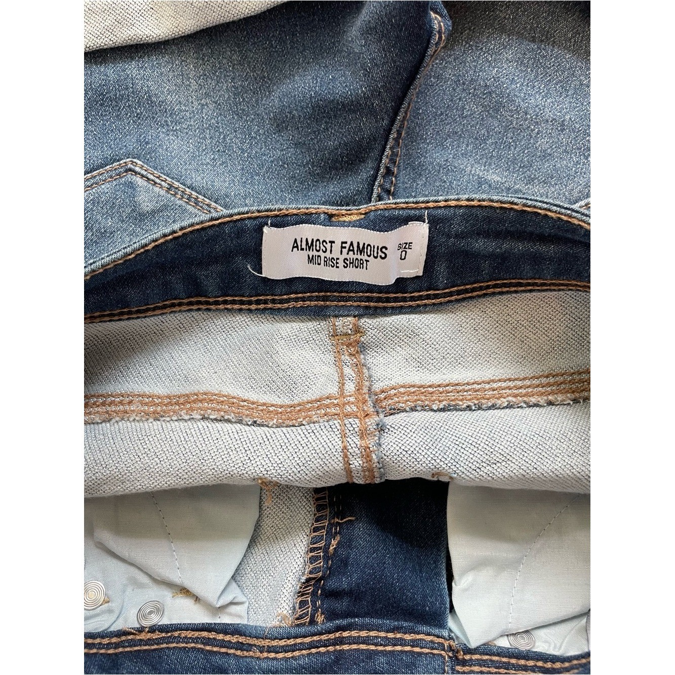 Almost Famous Dark Blue Rolled Hem Denim Shorts