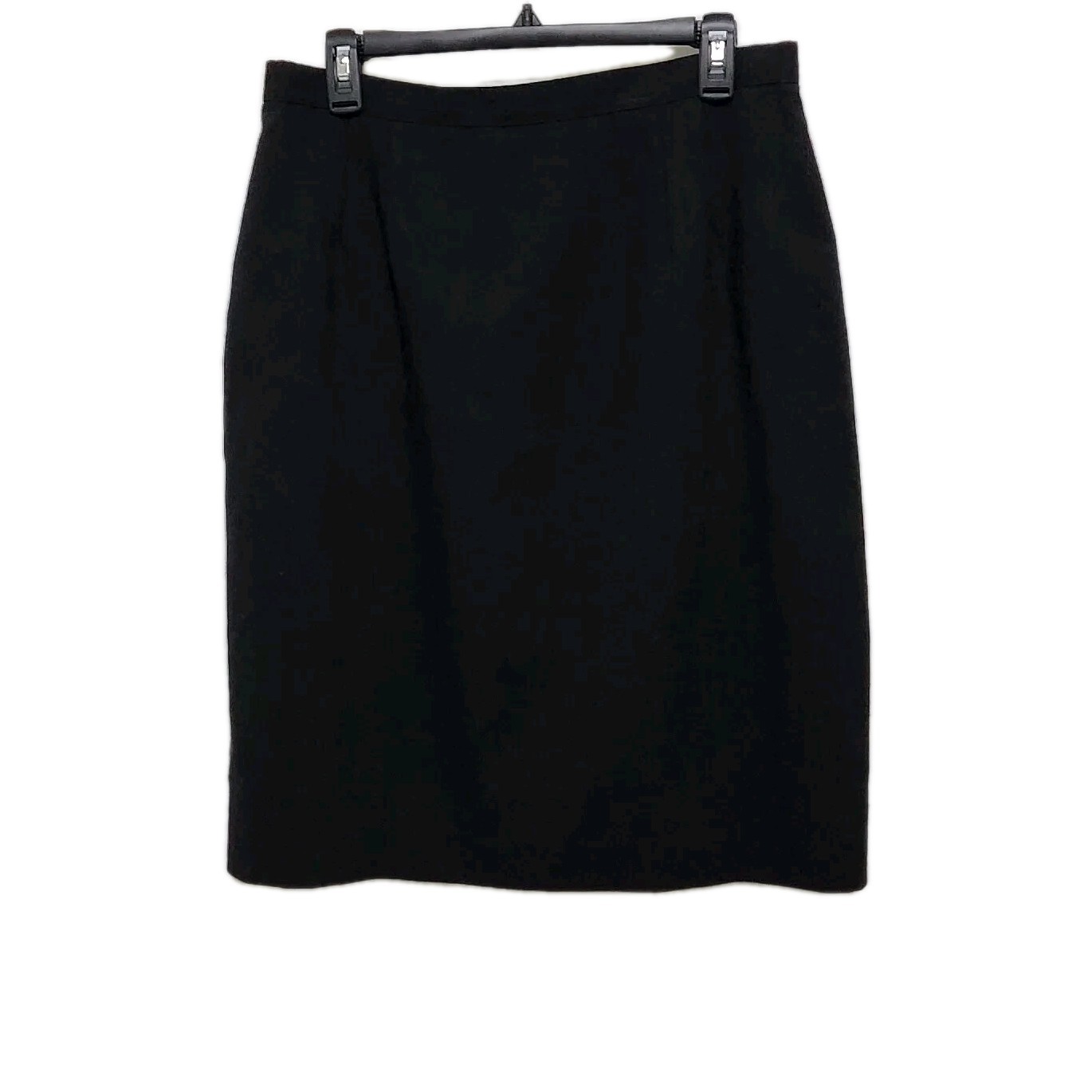 Vtg 70s Isaac Hazan Union Label Black Lined Pencil Skirt Sz 16 (Runs Small)