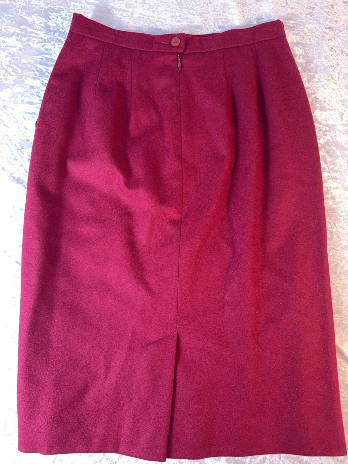 Vintage Pendleton Wool Plaid Skirt Suit Red Green Petite 8 USA Christmas