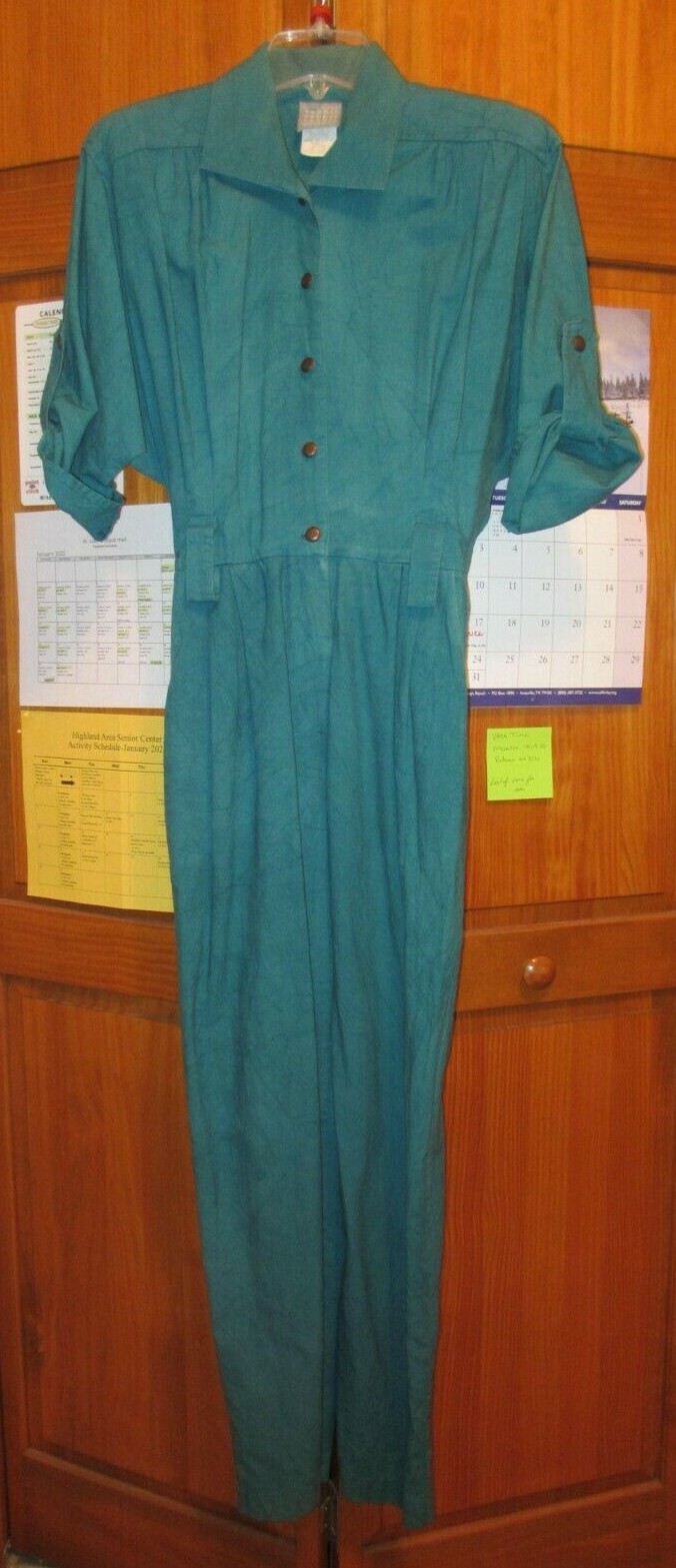 Rabbit Designs Womens Vintage 80&rsquo;s 90&rsquo;s USA Jumpsuit Romper Shoulder Pad