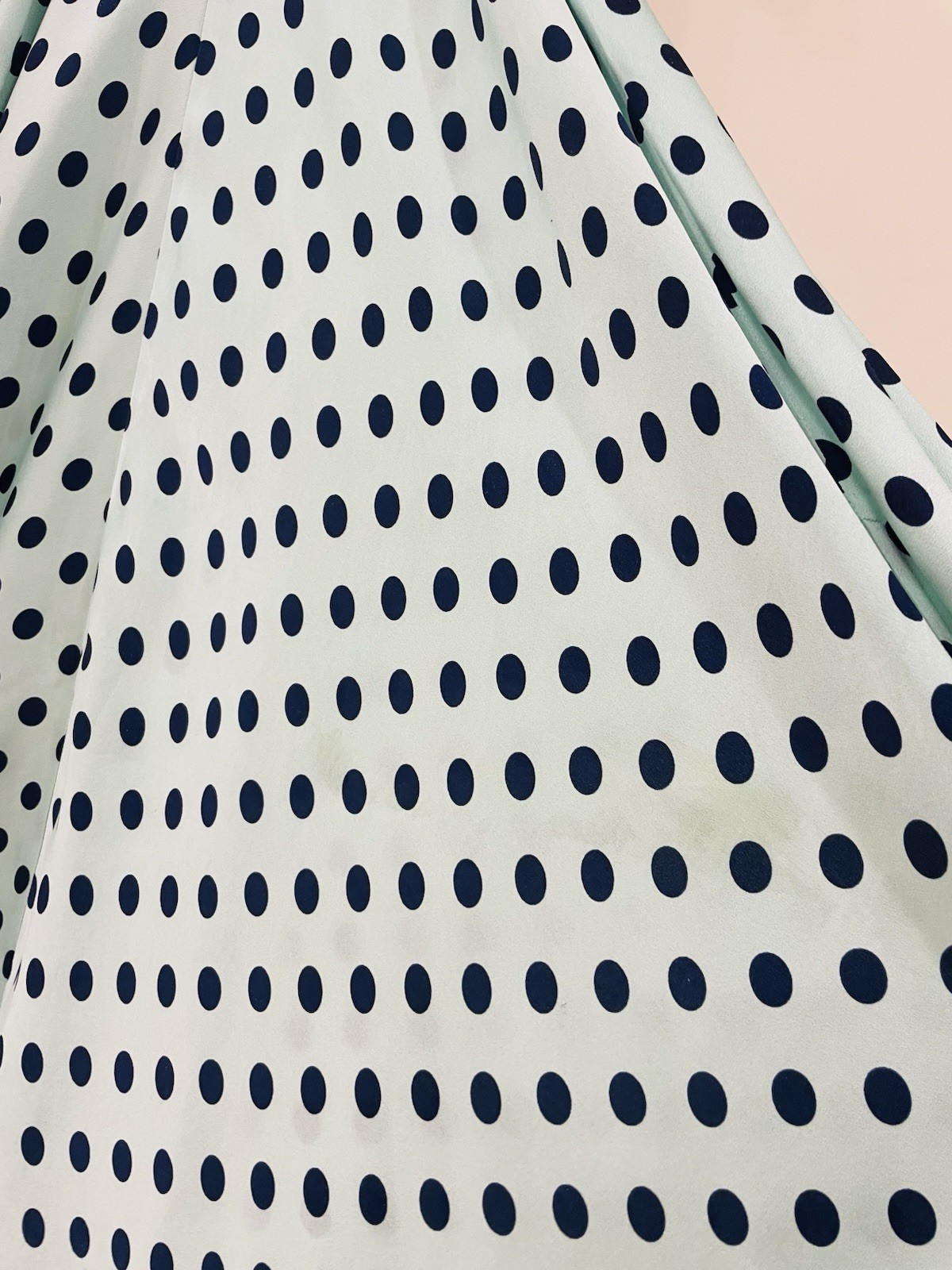 Vintage Escada by Margaretha Ley Silk Dress Polka Dot Pattern Made in Italy