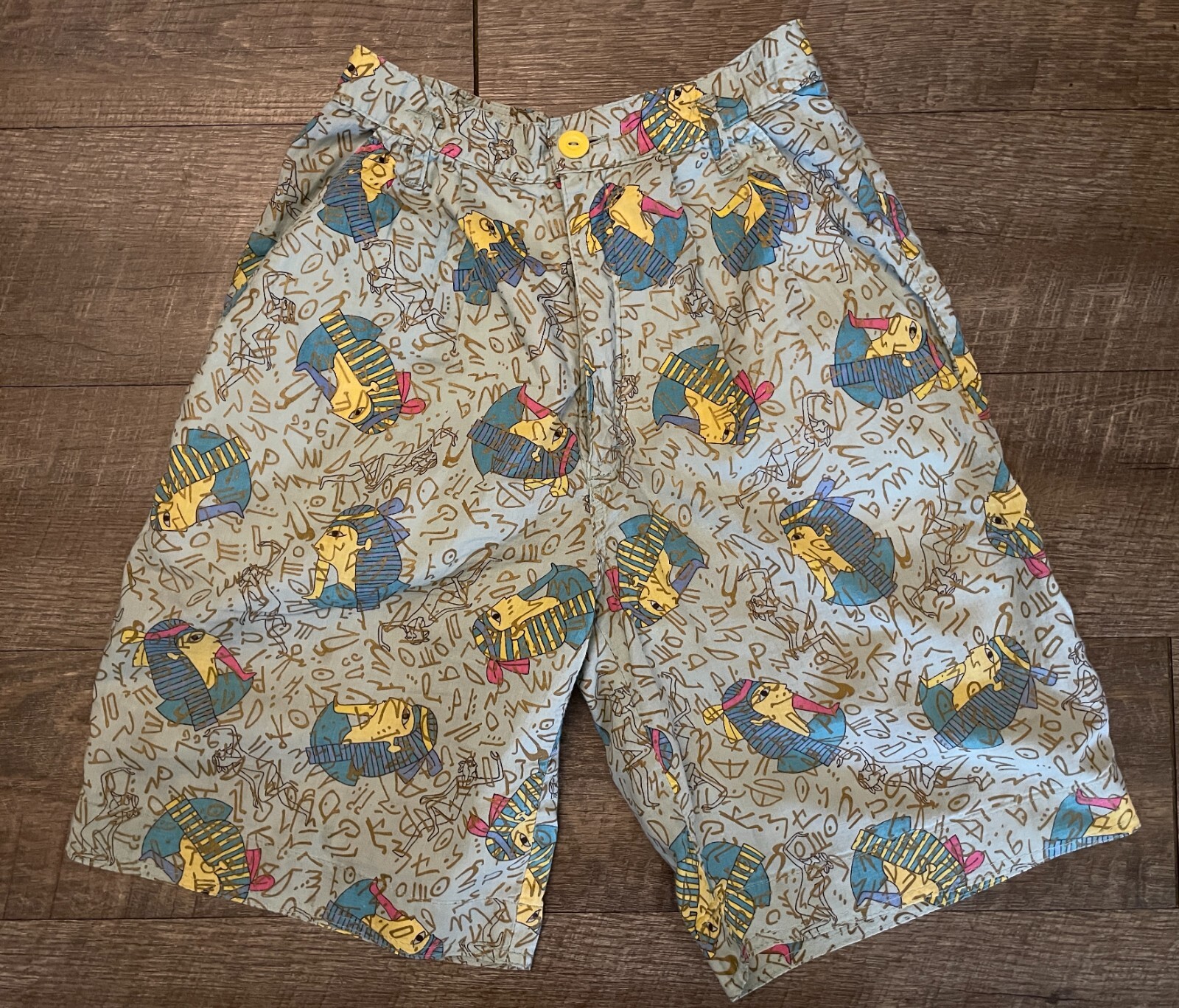 Vintage Girls Gossip Shorts Circa 1990 Egyptian Motif Size Small Made In Finland