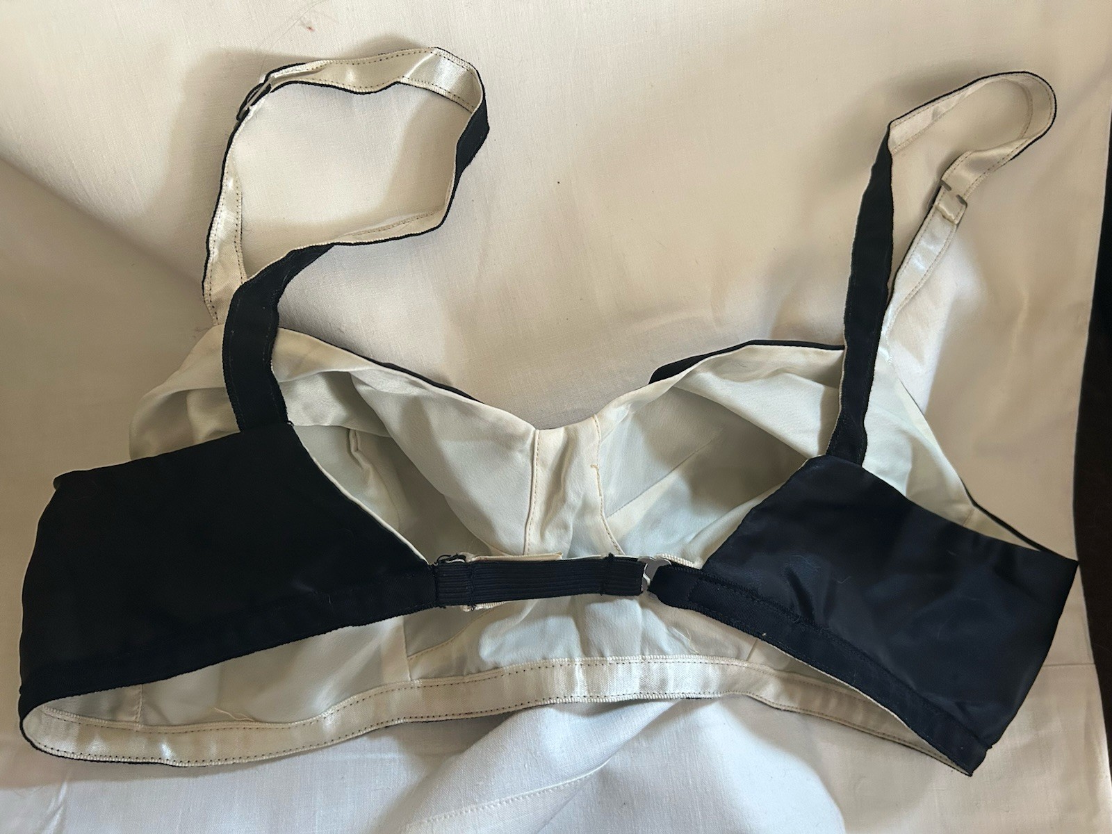 Vintage Bra Lovable Black Rayon 38B