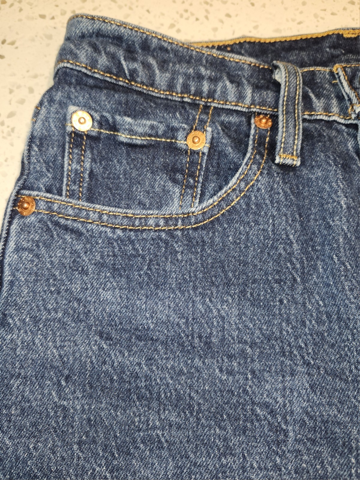 Vtg Style Big E Levi&rsquo;s 501 S Red Label Skinny Button Fly Embroidered SZ 26/28!